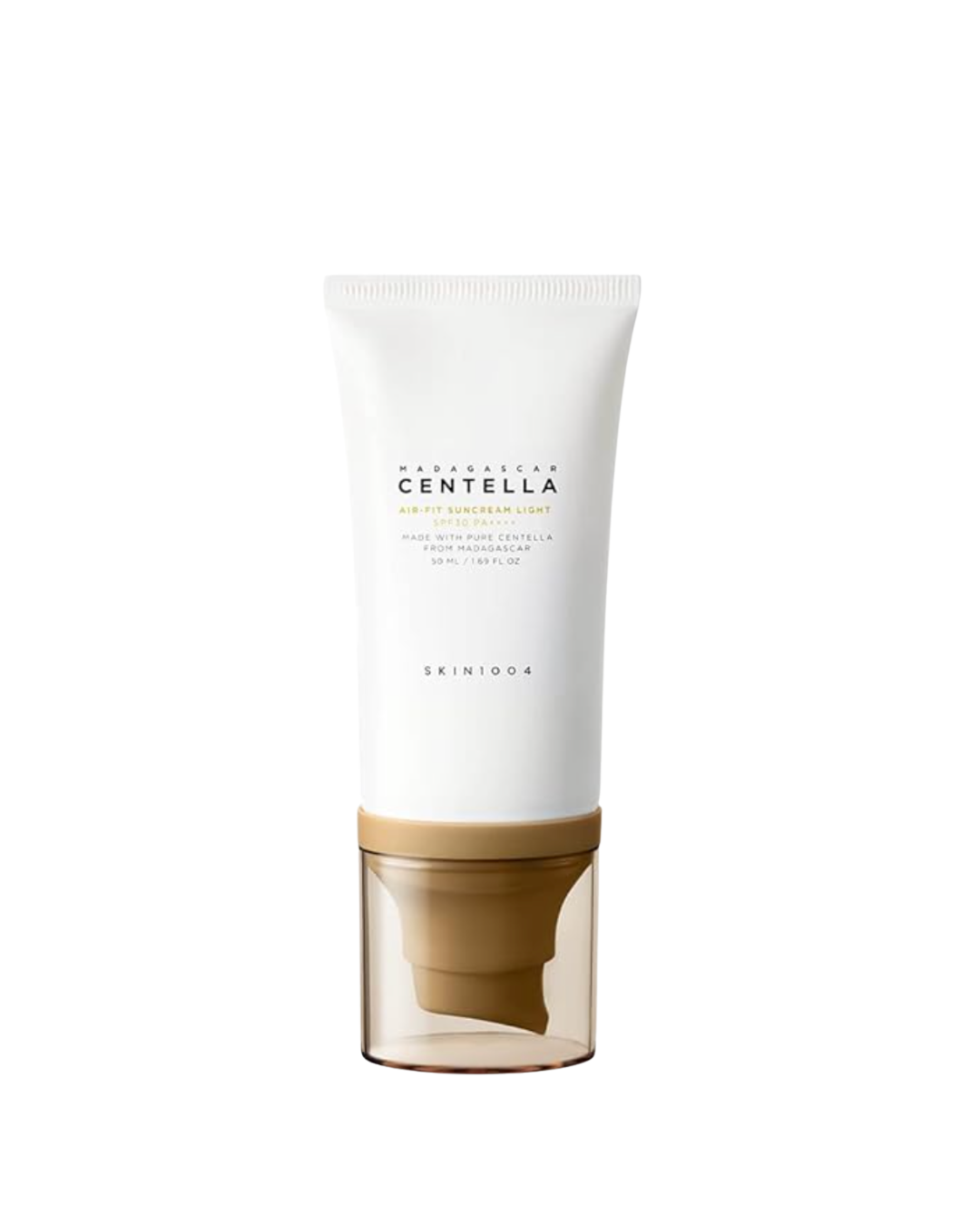 SKIN1004 Centella Air-Fit Suncream Light provides lightweight SPF30 PA++++ sun protection while hydrating and soothing skin with Centella Asiatica.