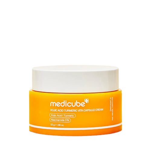 Medicube Kojic Acid Turmeric Vita Capsule Cream Korean Skincare in The Bahamas naturally for brighter, hydrated, glowing skin