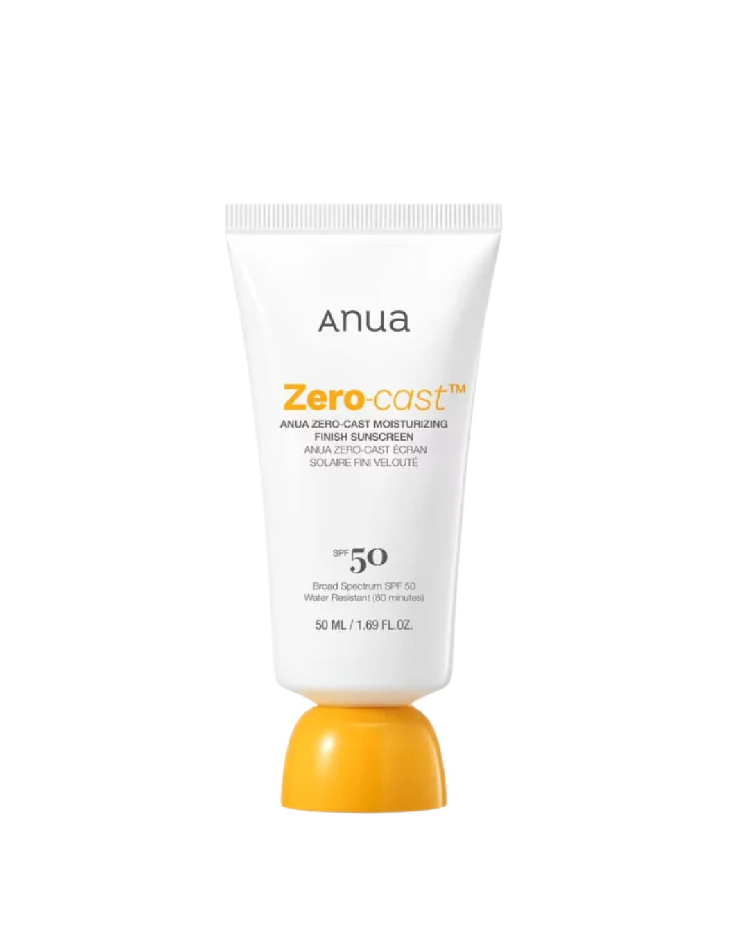 Anua Zero Cast Moisturising Sunscreen SPF 50+ PA++++ for daily sun protection | Korean skincare in The Bahamas