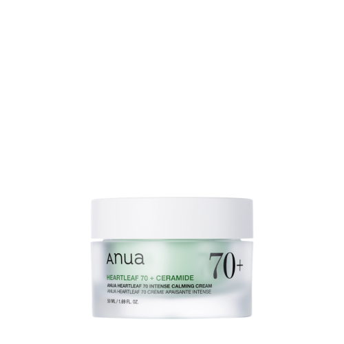 Anua Heartleaf Intense Calm Cream, a soothing moisturizer with 70% Heartleaf Extract, available at Baha1004 for Korean skincare in The Bahamas.
